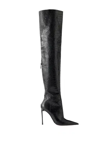 Tom Ford Croc-effect Leather Knee Boots | Thumbnail 1 Tom Ford Croc-effect Leather Knee Boots | Thumbnail 1