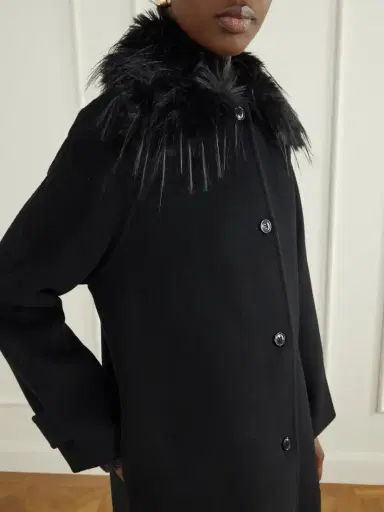 Loulou de Saison Plush-trimmed Wool And Cashmere-blend Coat | Thumbnail 5 Loulou de Saison Plush-trimmed Wool And Cashmere-blend Coat | Thumbnail 5