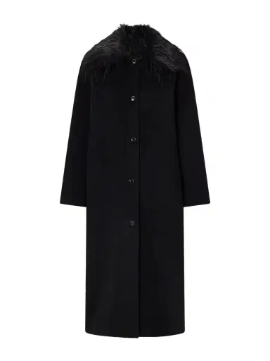 Loulou de Saison Plush-trimmed Wool And Cashmere-blend Coat | Thumbnail 1 Loulou de Saison Plush-trimmed Wool And Cashmere-blend Coat | Thumbnail 1