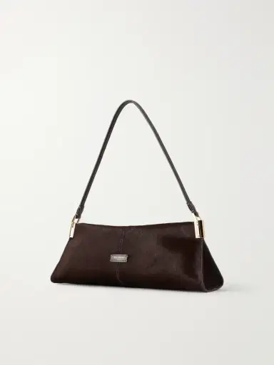 Balmain Leather-trimmed Pony-hair Shoulder Bag | Thumbnail 4 Balmain Leather-trimmed Pony-hair Shoulder Bag | Thumbnail 4