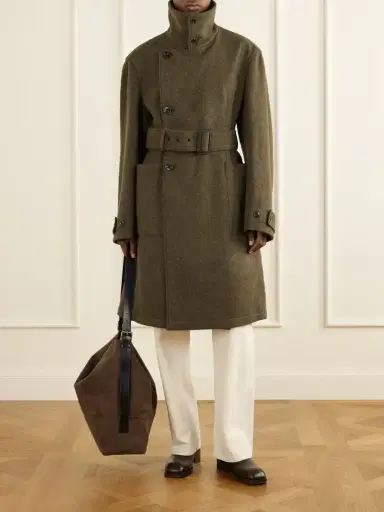 Lemaire Belted Alpaca And Wool-blend Felt Coat | Thumbnail 2 Lemaire Belted Alpaca And Wool-blend Felt Coat | Thumbnail 2