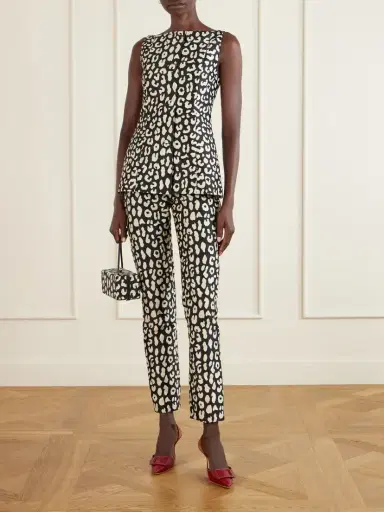 Carolina Herrera Leopard-patterned Jacquard Slim-leg Pants | Thumbnail 2 Carolina Herrera Leopard-patterned Jacquard Slim-leg Pants | Thumbnail 2