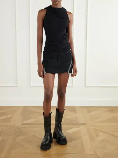 Rick Owens Luna Draped Crepe-jersey Tank | Thumbnail 2 Rick Owens Luna Draped Crepe-jersey Tank | Thumbnail 2