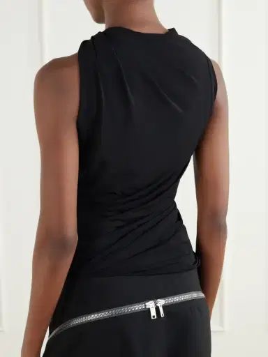 Rick Owens Luna Draped Crepe-jersey Tank | Thumbnail 4 Rick Owens Luna Draped Crepe-jersey Tank | Thumbnail 4