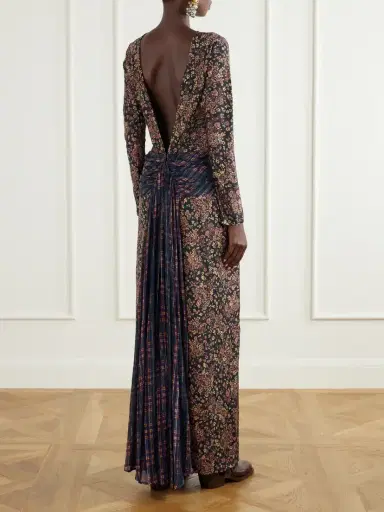 Dries Van Noten Floral-print Crepe Midi Dress | Thumbnail 3 Dries Van Noten Floral-print Crepe Midi Dress | Thumbnail 3
