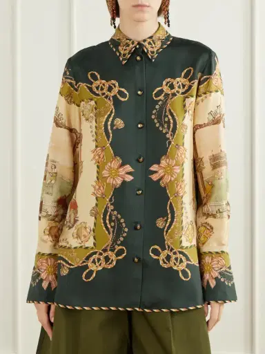 Zimmermann Valiant Printed Silk-twill Shirt | Thumbnail 3 Zimmermann Valiant Printed Silk-twill Shirt | Thumbnail 3