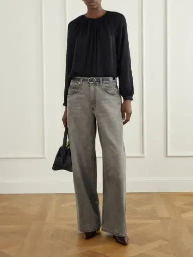 Nili Lotan Saint Tropez Gathered Silk-chiffon Blouse | Thumbnail 2 Nili Lotan Saint Tropez Gathered Silk-chiffon Blouse | Thumbnail 2