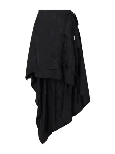 Ann Demeulemeester Birit Paisley-jacquard Satin Asymmetric Wrap Midi Skirt | Thumbnail 1 Ann Demeulemeester Birit Paisley-jacquard Satin Asymmetric Wrap Midi Skirt | Thumbnail 1