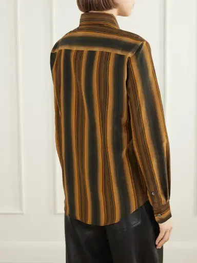 Marni Striped Cotton And Silk-blend Shirt | Thumbnail 4 Marni Striped Cotton And Silk-blend Shirt | Thumbnail 4