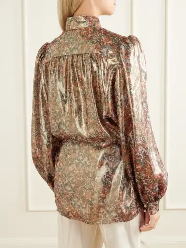 Valentino Garavani Belted Floral-print Silk-blend Blouse | Thumbnail 4 Valentino Garavani Belted Floral-print Silk-blend Blouse | Thumbnail 4