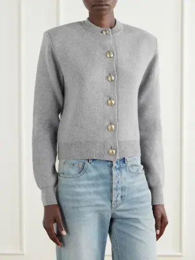 Balmain Merino Wool And Cashmere-blend Cardigan | Thumbnail 3 Balmain Merino Wool And Cashmere-blend Cardigan | Thumbnail 3