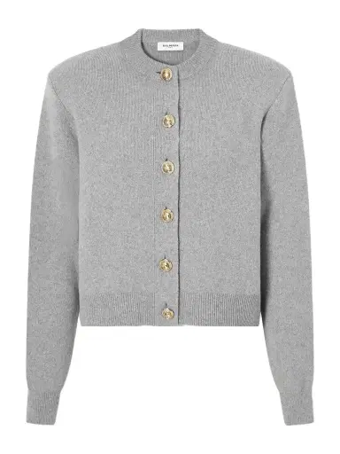 Balmain Merino Wool And Cashmere-blend Cardigan | Thumbnail 1 Balmain Merino Wool And Cashmere-blend Cardigan | Thumbnail 1