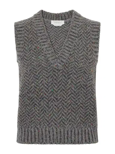 Gabriela Hearst Cresset Cashmere-herringbone Vest | Thumbnail 1 Gabriela Hearst Cresset Cashmere-herringbone Vest | Thumbnail 1