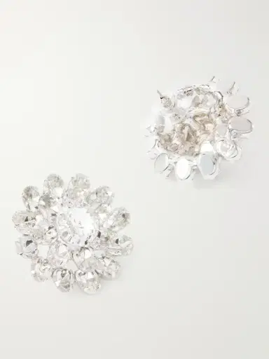 Jennifer Behr Neve Crystal-embellished Silver-tone Earrings | Thumbnail 3 Jennifer Behr Neve Crystal-embellished Silver-tone Earrings | Thumbnail 3