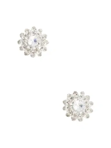 Jennifer Behr Neve Crystal-embellished Silver-tone Earrings | Thumbnail 1 Jennifer Behr Neve Crystal-embellished Silver-tone Earrings | Thumbnail 1