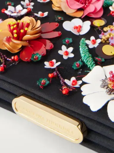 Carolina Herrera Floral-embellished Silk-faille Clutch | Thumbnail 5 Carolina Herrera Floral-embellished Silk-faille Clutch | Thumbnail 5