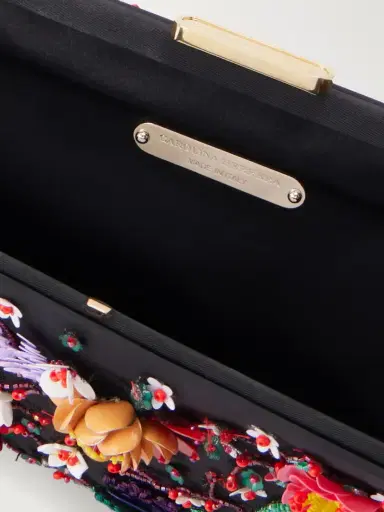 Carolina Herrera Floral-embellished Silk-faille Clutch | Thumbnail 6 Carolina Herrera Floral-embellished Silk-faille Clutch | Thumbnail 6
