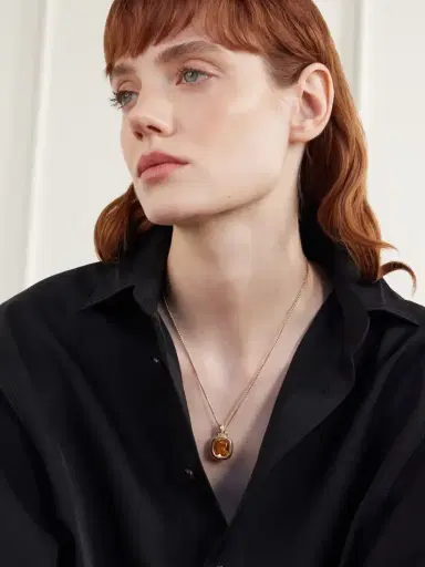 David Yurman Dy Mercer® 18-karat Gold, Citrine And Diamond Pendant | Thumbnail 2 David Yurman Dy Mercer® 18-karat Gold, Citrine And Diamond Pendant | Thumbnail 2