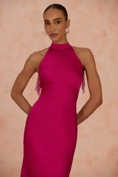 PatBo LIZA SATIN MIDI DRESS | Thumbnail 3 PatBo LIZA SATIN MIDI DRESS | Thumbnail 3