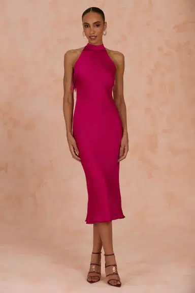 PatBo LIZA SATIN MIDI DRESS | Thumbnail 1 PatBo LIZA SATIN MIDI DRESS | Thumbnail 1