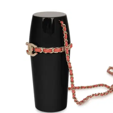 Chanel Pre-owned Chanel Lipstick Case Long Necklace Black Resin, Orange Leather Light Gold Hardware | Thumbnail 6 Chanel Pre-owned Chanel Lipstick Case Long Necklace Black Resin, Orange Leather Light Gold Hardware | Thumbnail 6