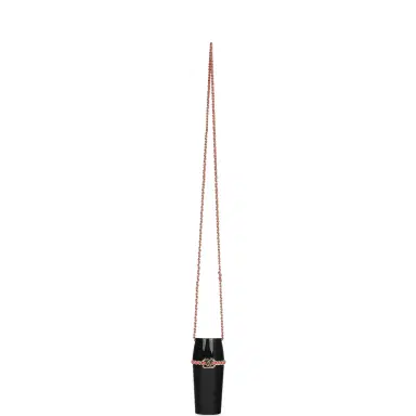 Chanel Pre-owned Chanel Lipstick Case Long Necklace Black Resin, Orange Leather Light Gold Hardware | Thumbnail 8 Chanel Pre-owned Chanel Lipstick Case Long Necklace Black Resin, Orange Leather Light Gold Hardware | Thumbnail 8