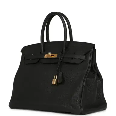 HERMÈS Pre-owned Hermes Birkin 35 Black Togo Gold Hardware | Thumbnail 5 HERMÈS Pre-owned Hermes Birkin 35 Black Togo Gold Hardware | Thumbnail 5