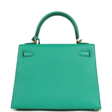 HERMÈS Pre-owned Hermes Kelly Sellier 25 Vert Jade Epsom Gold Hardware | Thumbnail 4 HERMÈS Pre-owned Hermes Kelly Sellier 25 Vert Jade Epsom Gold Hardware | Thumbnail 4