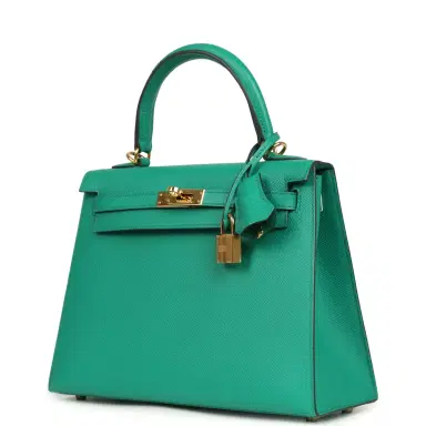 HERMÈS Pre-owned Hermes Kelly Sellier 25 Vert Jade Epsom Gold Hardware | Thumbnail 5 HERMÈS Pre-owned Hermes Kelly Sellier 25 Vert Jade Epsom Gold Hardware | Thumbnail 5