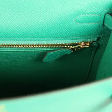 HERMÈS Pre-owned Hermes Kelly Sellier 25 Vert Jade Epsom Gold Hardware | Thumbnail 8 HERMÈS Pre-owned Hermes Kelly Sellier 25 Vert Jade Epsom Gold Hardware | Thumbnail 8