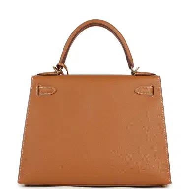 HERMÈS Pre-owned Hermes Kelly Sellier 28 Gold Epsom Gold Hardware | Thumbnail 4 HERMÈS Pre-owned Hermes Kelly Sellier 28 Gold Epsom Gold Hardware | Thumbnail 4