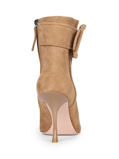 Roger Vivier Women's Viv Ville 85MM Buckle-Detail Suede Ankle Boots | Thumbnail 3 Roger Vivier Women's Viv Ville 85MM Buckle-Detail Suede Ankle Boots | Thumbnail 3
