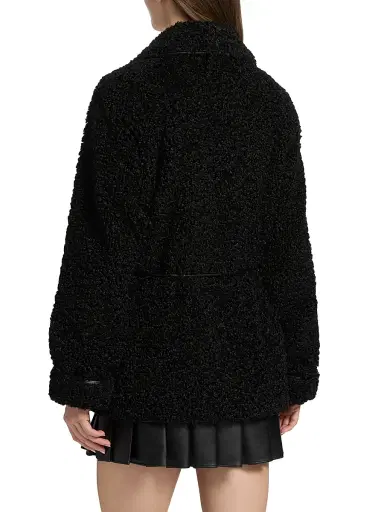 Simkhai Women's Kimia Tie-Waist Faux Sherpa Jacket | Thumbnail 5 Simkhai Women's Kimia Tie-Waist Faux Sherpa Jacket | Thumbnail 5