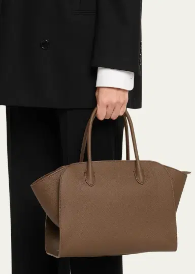 The Row Marlo 12 Tote Bag in Grain Leather | Thumbnail 3 The Row Marlo 12 Tote Bag in Grain Leather | Thumbnail 3