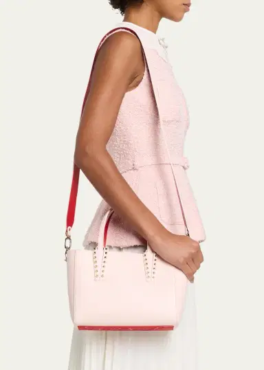 Christian Louboutin Cabata Mini Tote Bag in Leather with Spikes | Thumbnail 2 Christian Louboutin Cabata Mini Tote Bag in Leather with Spikes | Thumbnail 2