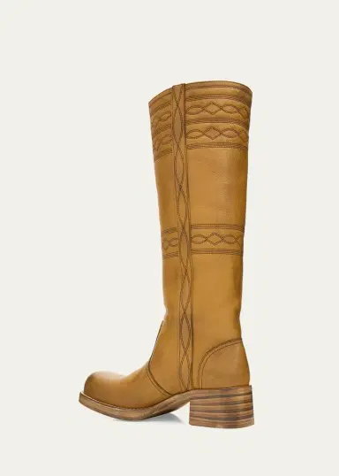 Miu Miu 50mm Western Leather Knee-High Boots | Thumbnail 4 Miu Miu 50mm Western Leather Knee-High Boots | Thumbnail 4