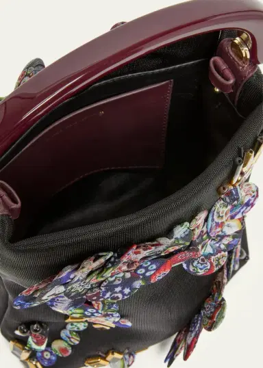 Dries Van Noten Beaded Floral Applique Top-Handle Bag | Thumbnail 4 Dries Van Noten Beaded Floral Applique Top-Handle Bag | Thumbnail 4