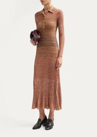 Zimmermann Mouline Rib-Knit Polo Midi Dress | Thumbnail 4 Zimmermann Mouline Rib-Knit Polo Midi Dress | Thumbnail 4