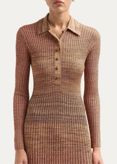 Zimmermann Mouline Rib-Knit Polo Midi Dress | Thumbnail 5 Zimmermann Mouline Rib-Knit Polo Midi Dress | Thumbnail 5
