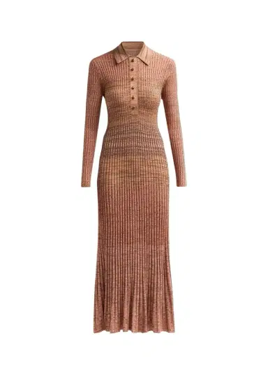 Zimmermann Mouline Rib-Knit Polo Midi Dress | Thumbnail 1 Zimmermann Mouline Rib-Knit Polo Midi Dress | Thumbnail 1