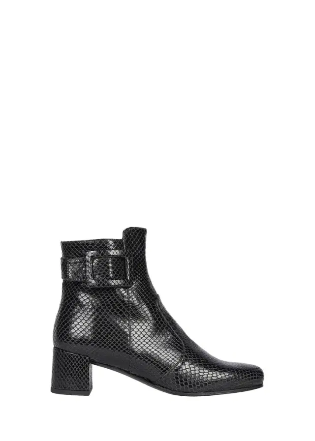 Tres Vivier 45MM Snakeskin-Embossed Leather Ankle Boots Tres Vivier 45MM Snakeskin-Embossed Leather Ankle Boots
