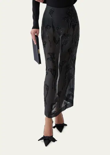 Carolina Herrera Embellished Silk Maxi Skirt | Thumbnail 4 Carolina Herrera Embellished Silk Maxi Skirt | Thumbnail 4