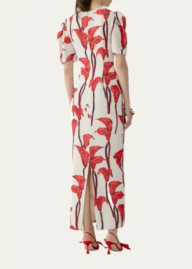 Carolina Herrera Calla Lily Ankle Length Dress | Thumbnail 3 Carolina Herrera Calla Lily Ankle Length Dress | Thumbnail 3