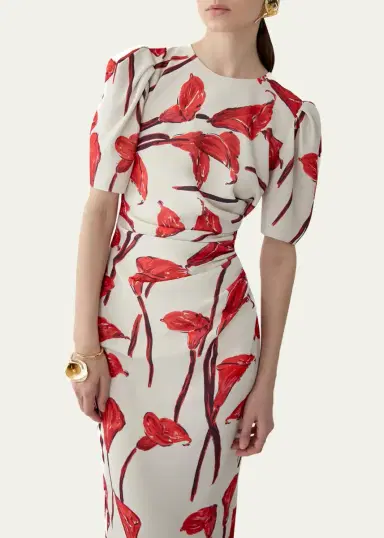 Carolina Herrera Calla Lily Ankle Length Dress | Thumbnail 4 Carolina Herrera Calla Lily Ankle Length Dress | Thumbnail 4
