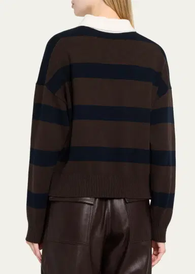 A.L.C. Alexa Striped Polo Sweater | Thumbnail 3 A.L.C. Alexa Striped Polo Sweater | Thumbnail 3