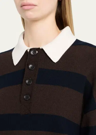 A.L.C. Alexa Striped Polo Sweater | Thumbnail 5 A.L.C. Alexa Striped Polo Sweater | Thumbnail 5