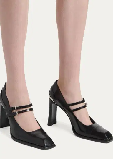 Alexander McQueen 95mm Niko Leather Mary Jane Pumps | Thumbnail 2 Alexander McQueen 95mm Niko Leather Mary Jane Pumps | Thumbnail 2