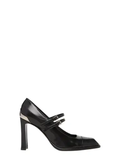 Alexander McQueen 95mm Niko Leather Mary Jane Pumps | Thumbnail 1 Alexander McQueen 95mm Niko Leather Mary Jane Pumps | Thumbnail 1