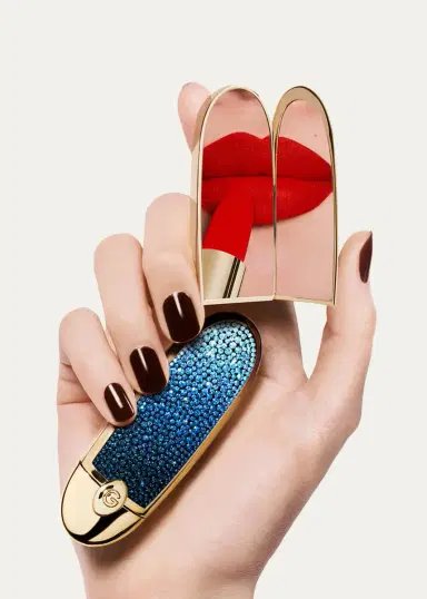 Guerlain Limited Edition L'Heure Bleue Rouge G Customizable Lipstick Case, Bleu Reverie | Thumbnail 4 Guerlain Limited Edition L'Heure Bleue Rouge G Customizable Lipstick Case, Bleu Reverie | Thumbnail 4