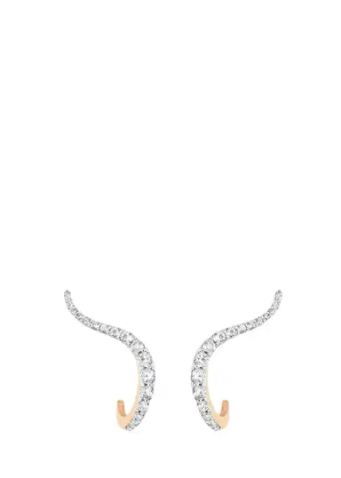 Marie Mas 14K Rose Gold Halo Diamond Climber Earrings, 0.5tcw | Thumbnail 1 Marie Mas 14K Rose Gold Halo Diamond Climber Earrings, 0.5tcw | Thumbnail 1